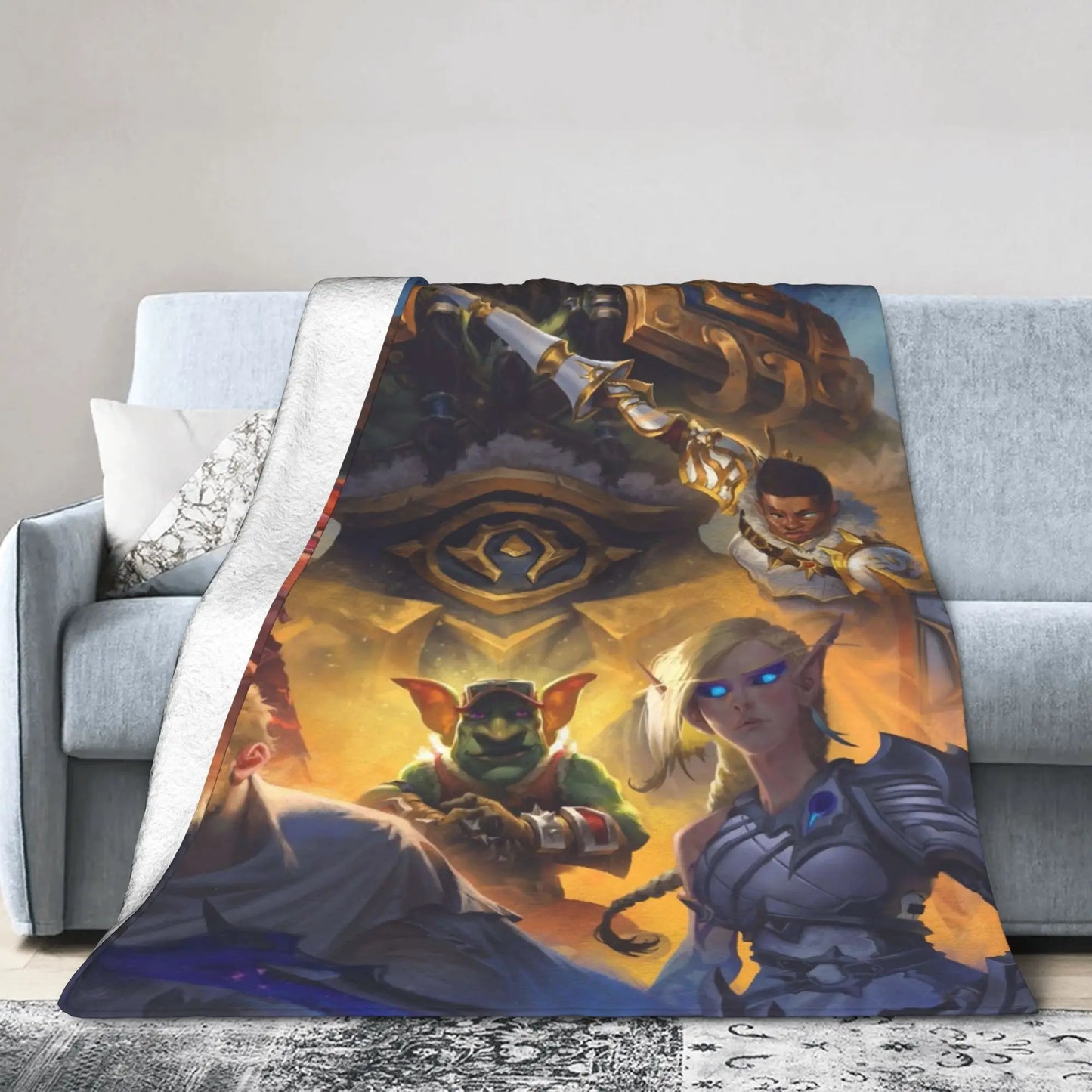 WOW World of Warcraft Flannel Blankets Winter  Soft Warm Throw Blanket for Children Outdoor Novelty Bedspread Sofa Bed Cover