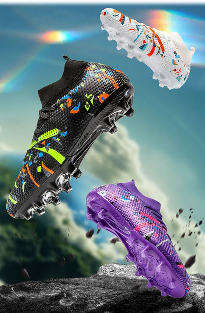 Nouvelles chaussures de football pour hommes, chaussures d'entraînement professionnelles, chaussures de football, baskets de match, chaussures de sport pour l'extérieur sur gazon, antidérapantes, ultralégères, unisexes
