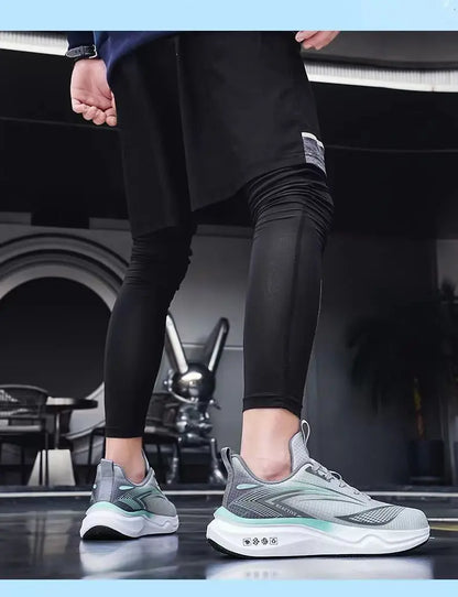 Men's breathable running shoes summer hot sale of the season, casual sporty fish thread soft bottom thick heel cross-border style