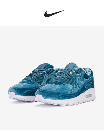 Oryginalne damskie buty sportowe Nike Air Max 90 Blue Velvet z poduszką powietrzną DO2194-001