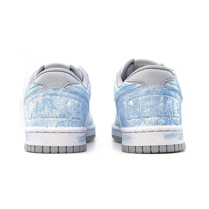 Custom Sneakers Nike Dunk "Crushed Ice Blue Pudding" New Chinese Ink Wash Low-Top Men's Skate Shoes (Year of the Horse)