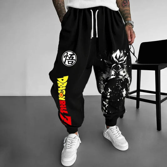 2026 Trendige Herren-Sommer-Sweatpants mit japanischem Anime-Dragon Ball Z Majin Buu-Grafik, Harajuku Y2K Streetwear Outdoor-Leggings