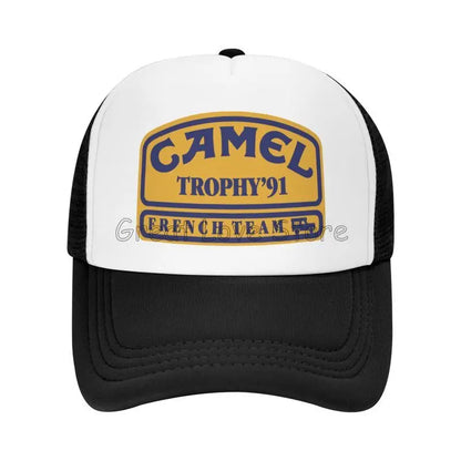 „Camel Trophy 91“ spausdinta beisbolo kepurė, unisex saulės skydeliai, vasarinės hiphopo kepurės vyrams ir moterims, lauko kvėpuojančios tinklinės „Snapback“ kepurės