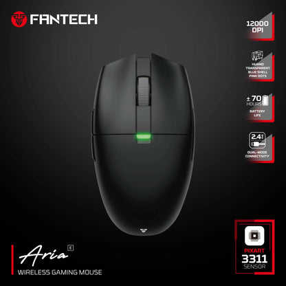 FANTECH Aria XD7E 2.4G Wireless Gaming Mouse PixArt 3311 1000Hz 59g Lightweight Gamer Mice For PC Laptop