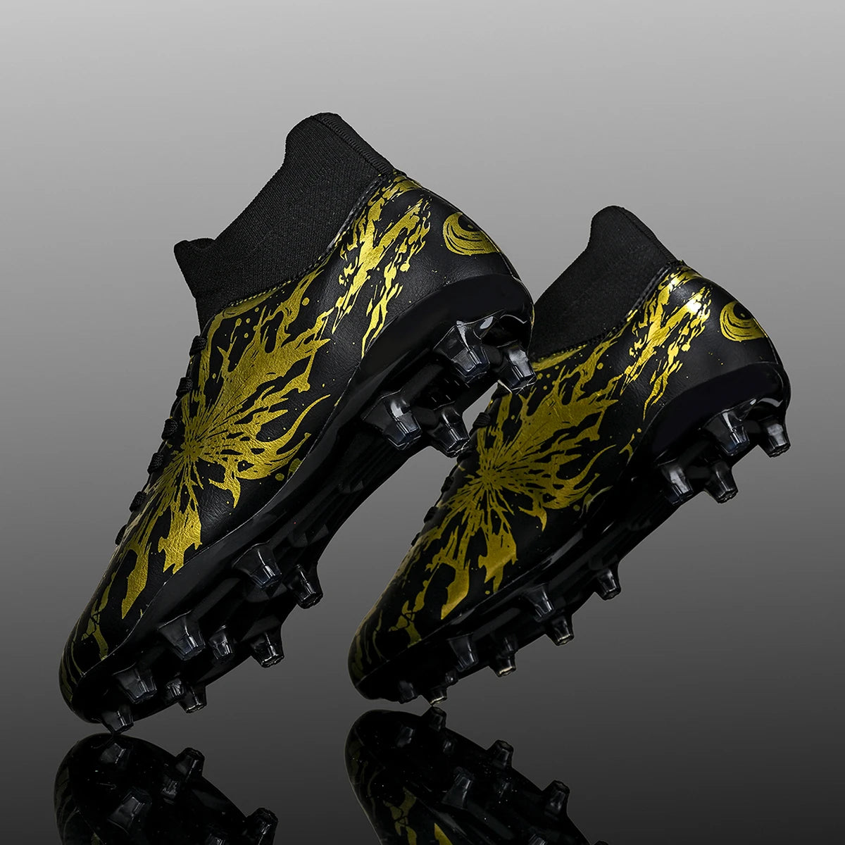 Chaussures de football AG FG ultra légères, tissu PU anti-transpiration, semelle en TPU résistante à l'usure, coupe ajustée, unisexe, baskets d'entraînement pour terrain naturel