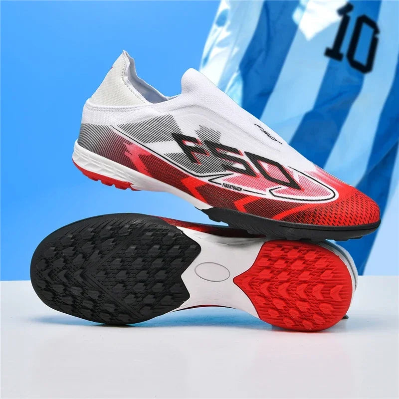 Nouvelles chaussures de football pour hommes, chaussures de sport à cheville haute, respirantes, pour futsal, antidérapantes, ultra-légères, chaussures de football de haute qualité pour matchs en extérieur.