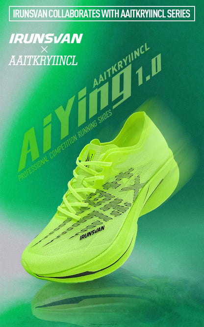 IRUNSVAN Zapatillas deportivas con placa de carbono para maratón, zapatillas profesionales de running, amortiguadoras, transpirables, para jogging, unisex 095