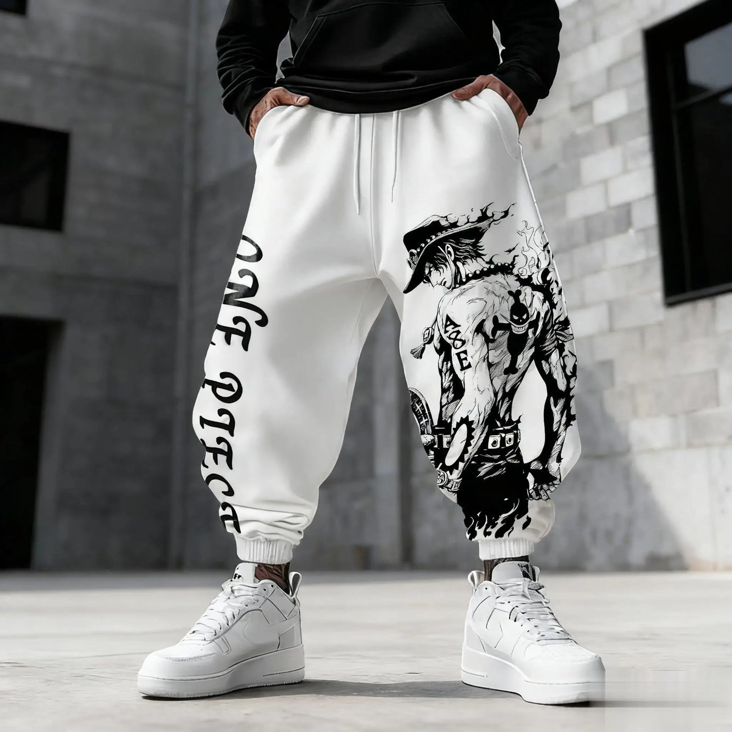2026 One Piece Luffy Men's Sweatpants Gym Sports Pants Anime Print Loose Casual New Winter Fashion Y2K Clothes Hip Hop Trousers