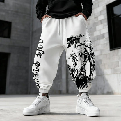 2026 One Piece Luffy Men's Sweatpants Gym Sports Pants Anime Print Loose Casual New Winter Fashion Y2K Clothes Hip Hop Trousers