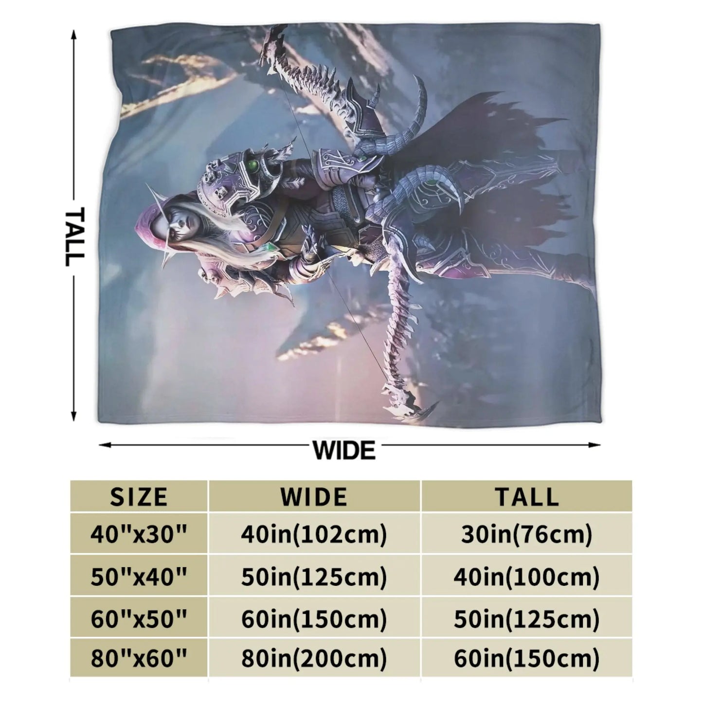 Topla deka Students Travel World of Warcraft Sylvanas Windrunner deka za prekrivanje flanelski prekrivač za uređenje doma prekrivač za krevet