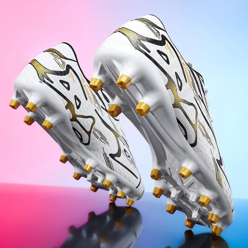 New Men Football Boots TF Sport Training Soccer Shoes Soft Ultralight Breathable Professional Sneakers Unisex Grass Cleats Match