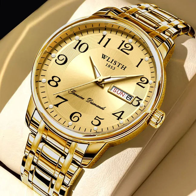 Orologio di lusso da donna, orologio al quarzo, orologio da polso digitale, impermeabile, con calendario e display illuminato; stile alla moda e professionale, adatto anche agli uomini.