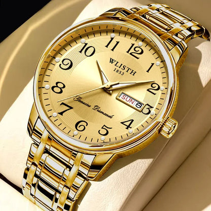 Orologio di lusso da donna, orologio al quarzo, orologio da polso digitale, impermeabile, con calendario e display illuminato; stile alla moda e professionale, adatto anche agli uomini.