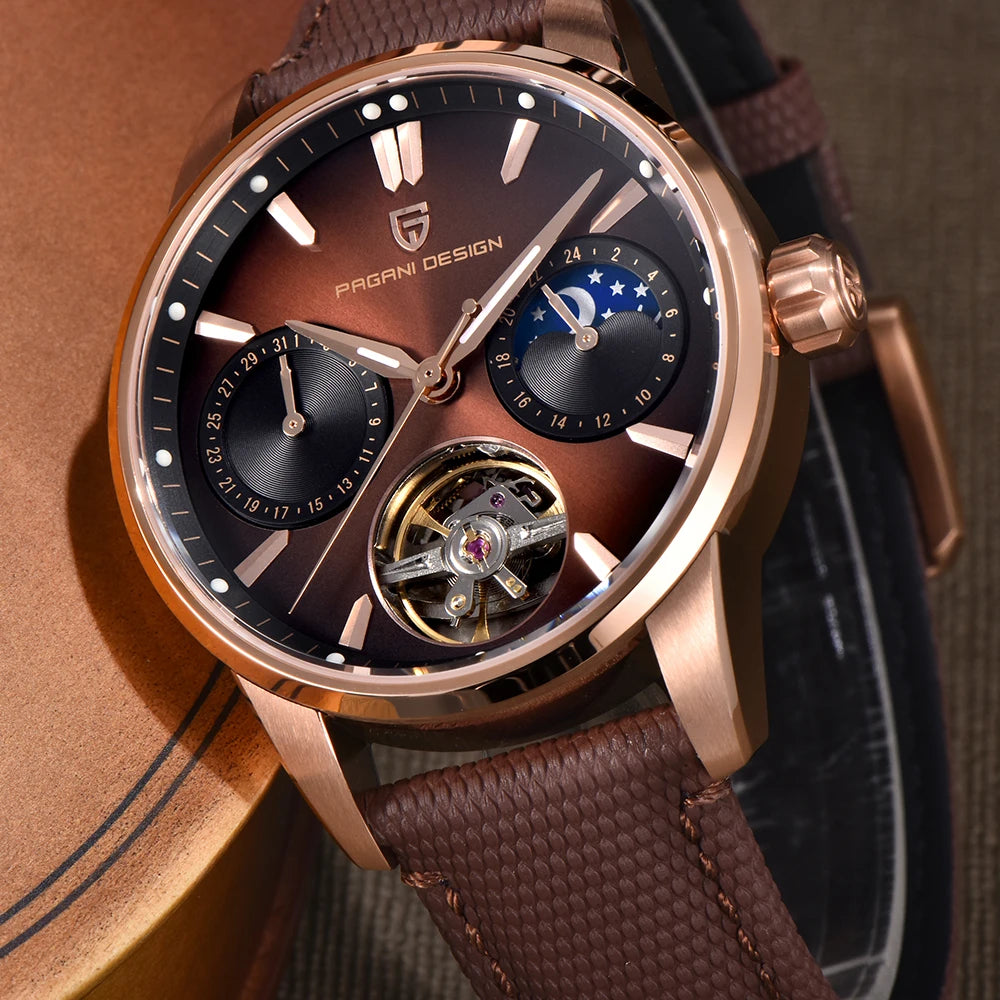 Pagani Design men’s watch, new model, luxury automatic mechanical watch, 41 mm, stainless steel, water-resistant to 10 bar, ‘racer’ style