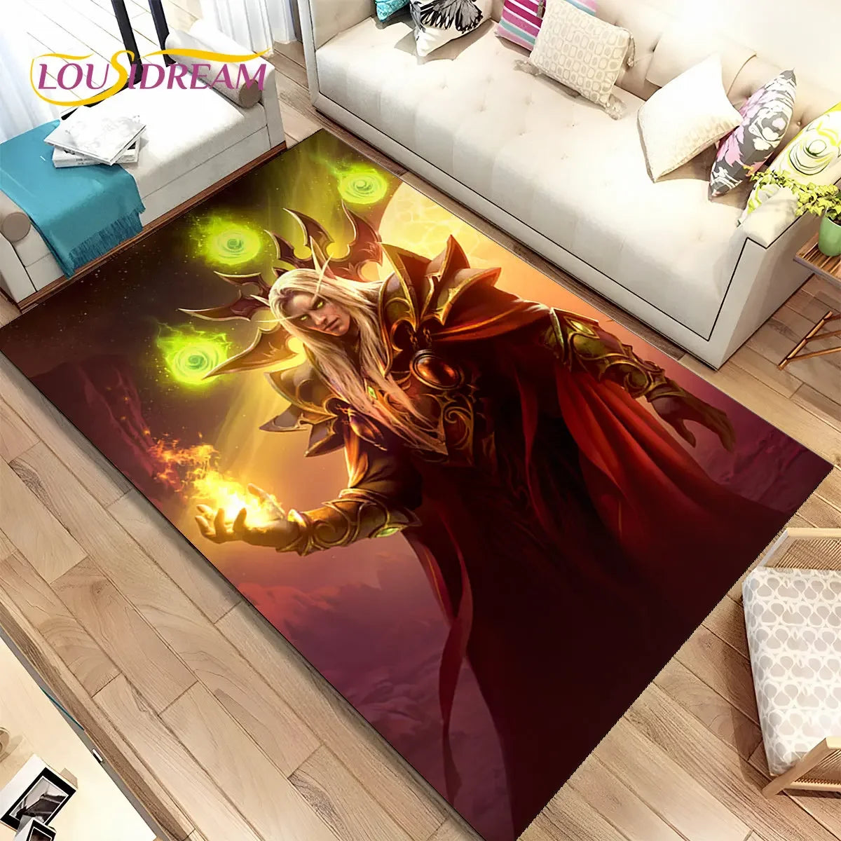 World of Warcraft,WOW ,Game Gamer Area Rug,Carpet Rug for Living Room Bedroom Sofa Doormat Decoration, Kid Non-slip Floor Mat 3D
