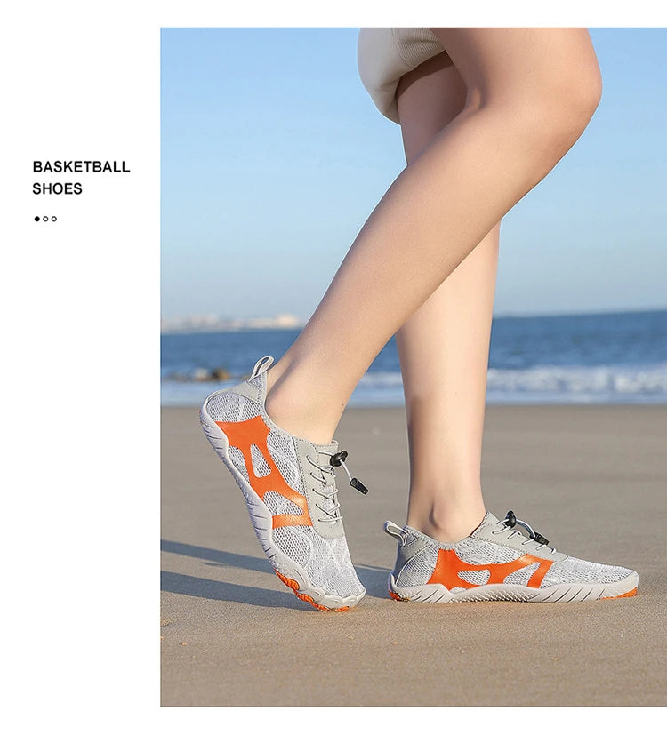Unisex Wide Toe Barefoot Water Shoes Quick Dry Breathable Soft Sole Beach Aqua Shoes Lightweight Swimming Water Sports Sneakers
