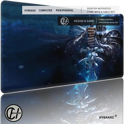 XXL Gaming Accessories Gamer Keyboard Desk Mat Non-Slip World of Warcraft Lich King Laptop Notebook Mousepad Mouse Mats HYBXAXC