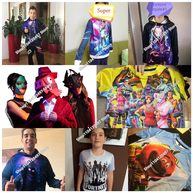 Children's Clothing Autumn Pullover T-shirt Hoodie New Fortnite Kids' Casual Wear Comfortable Streetwear