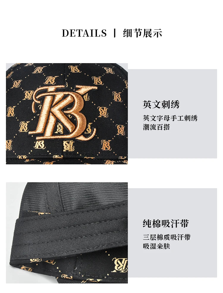 2025 Couple style Korean girls' printed embroidered baseball cap outdoor party four seasons men's cap