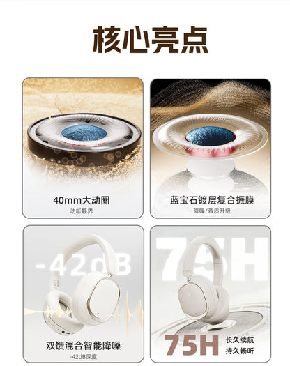 Cuffie over-ear wireless Bluetooth ANC FiiO EH13 – Headset gaming HiFi LDAC con cancellazione del rumore, bassi profondi e lunga autonomia della batteria