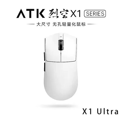 ATK X1 Series vezeték nélküli Bluetooth egér Paw3950/Ultra 8k, könnyű, 49g, hárommódú FPS gamer egér, egyedi ajándék