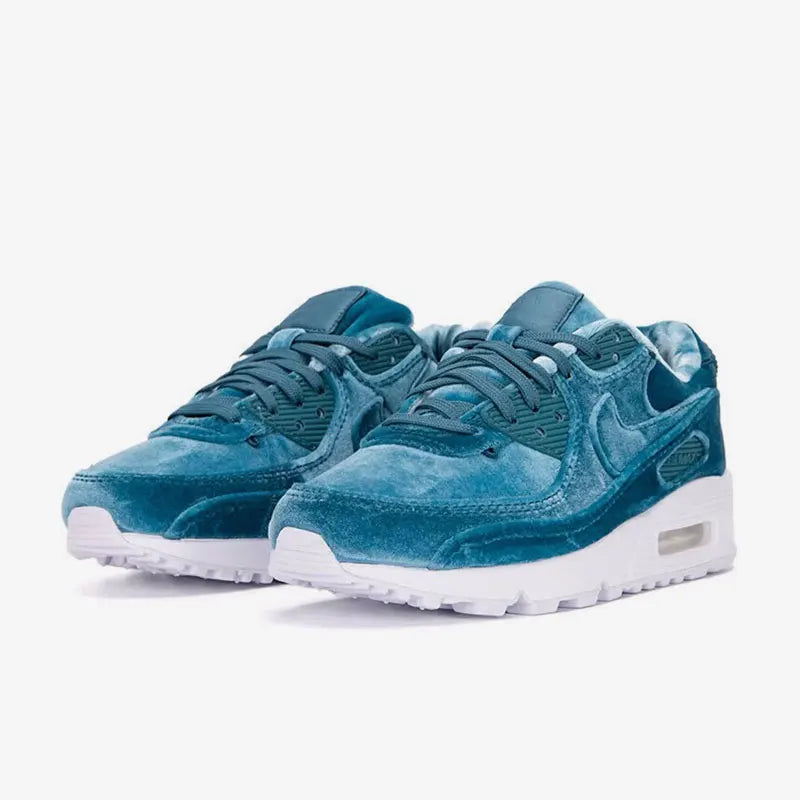 Oryginalne damskie buty sportowe Nike Air Max 90 Blue Velvet z poduszką powietrzną DO2194-001