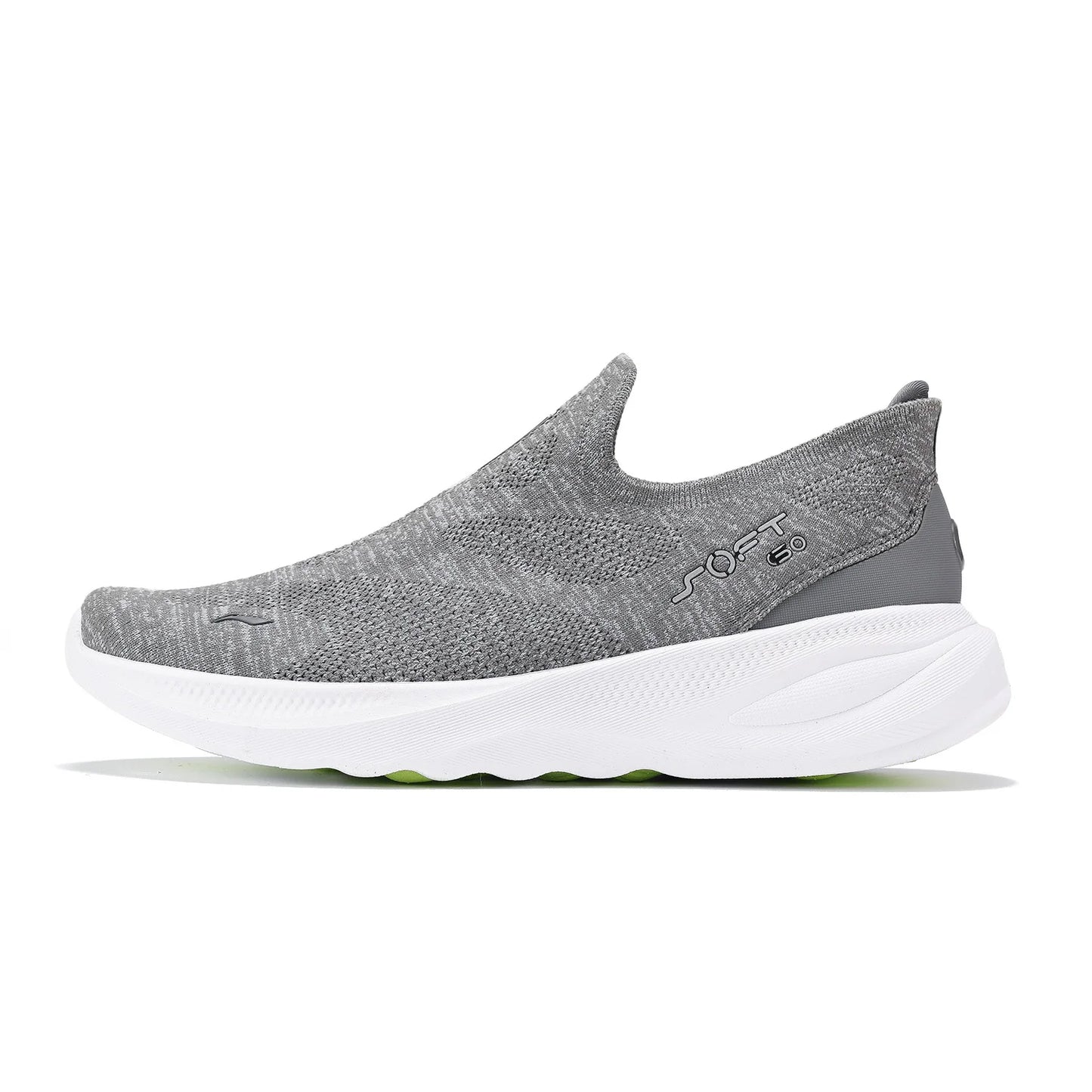 Pánské nazouvací volnočasové vycházkové boty Li-Ning SOFT GO 2 KNIT, tlumicí, pohodlné a stabilní; síťované každodenní sportovní běžecké tenisky LiNing AGLV017