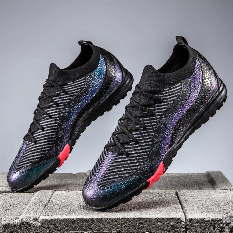 Men Professional Soccer Shoes FG/TF Football Boots Cleats Breathable Non-Slip Training Sneakers for Outdoor Grass Turf  Footwear