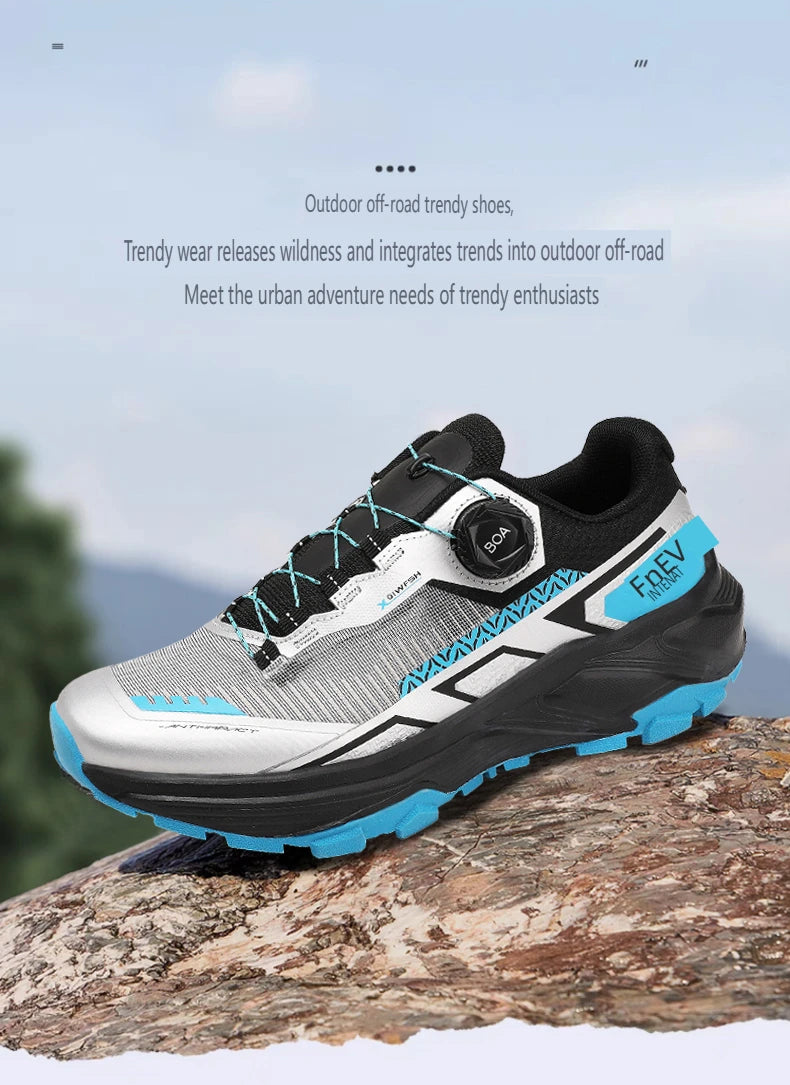 Scarpe da running da uomo primavera/estate, scarpe da trekking outdoor resistenti all’usura con chiusura BOA, stile sportivo e casual traspirante