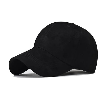 Gorra de béisbol de ante al por mayor, otoño-invierno, para hombre y mujer, gorra urbana lisa de invierno, unisex, ajustable, informal, sin adornos
