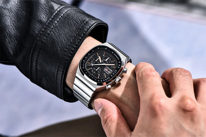 PAGANI DESIGN Új PD1819 férfi kvarc karóra, 40 mm, zafírüveg, rozsdamentes acél, vízálló, világító C3 kronográf reloj hombre