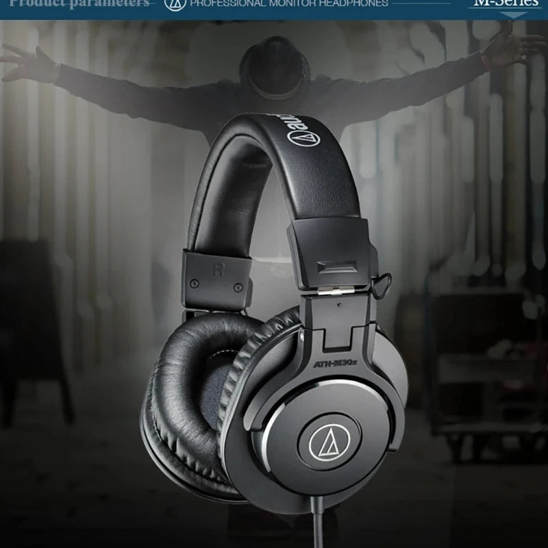 Casque audio professionnel Audio Technica ATH M30x, casque filaire supra-auriculaire pour enregistrement et mixage en studio