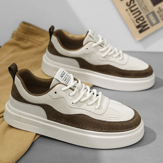 2025 Korean Edition Fashion Men's Casual Shoes Urban Design Slim Fit Low Top Sneakers Breathable Mesh for Streetwear 39-44