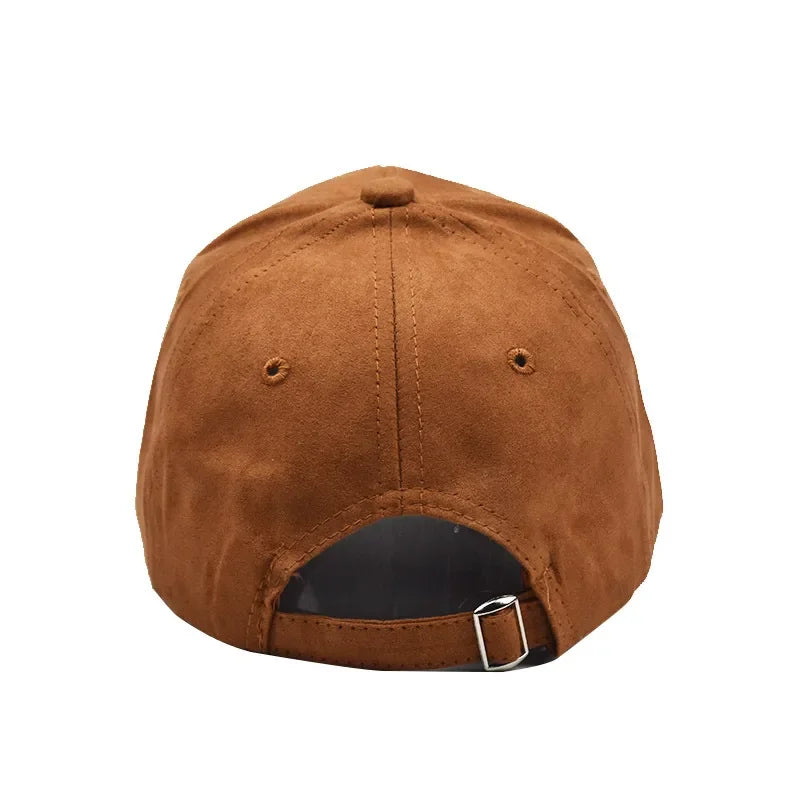 Gorra de béisbol de ante al por mayor, otoño-invierno, para hombre y mujer, gorra urbana lisa de invierno, unisex, ajustable, informal, sin adornos