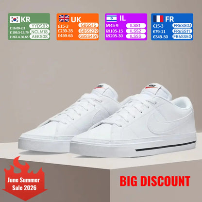 Sneakers Nike Court Legacy Comfort Classico, Ammortizzazione, Antiscivolo, Resistenti, Casual per Uso Quotidiano DH3162-101