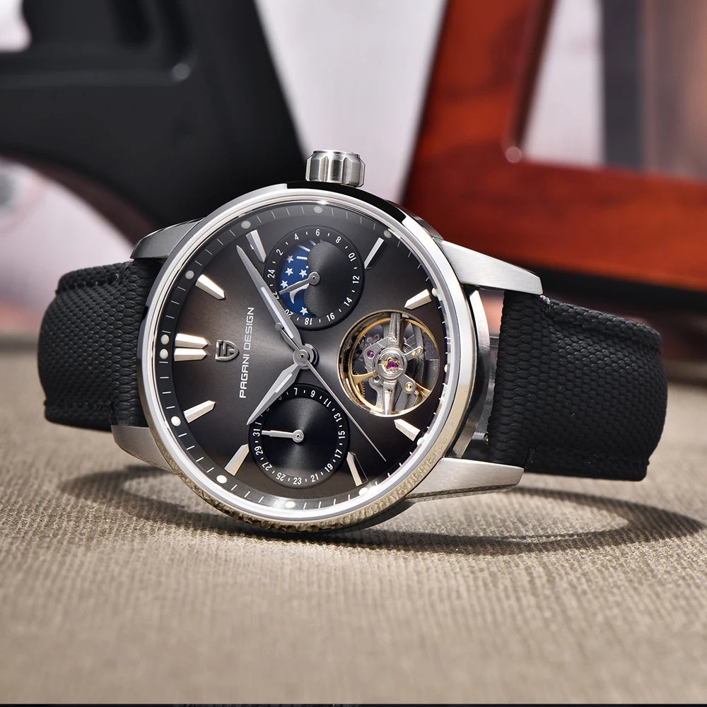 Pagani Design men’s watch, new model, luxury automatic mechanical watch, 41 mm, stainless steel, water-resistant to 10 bar, ‘racer’ style
