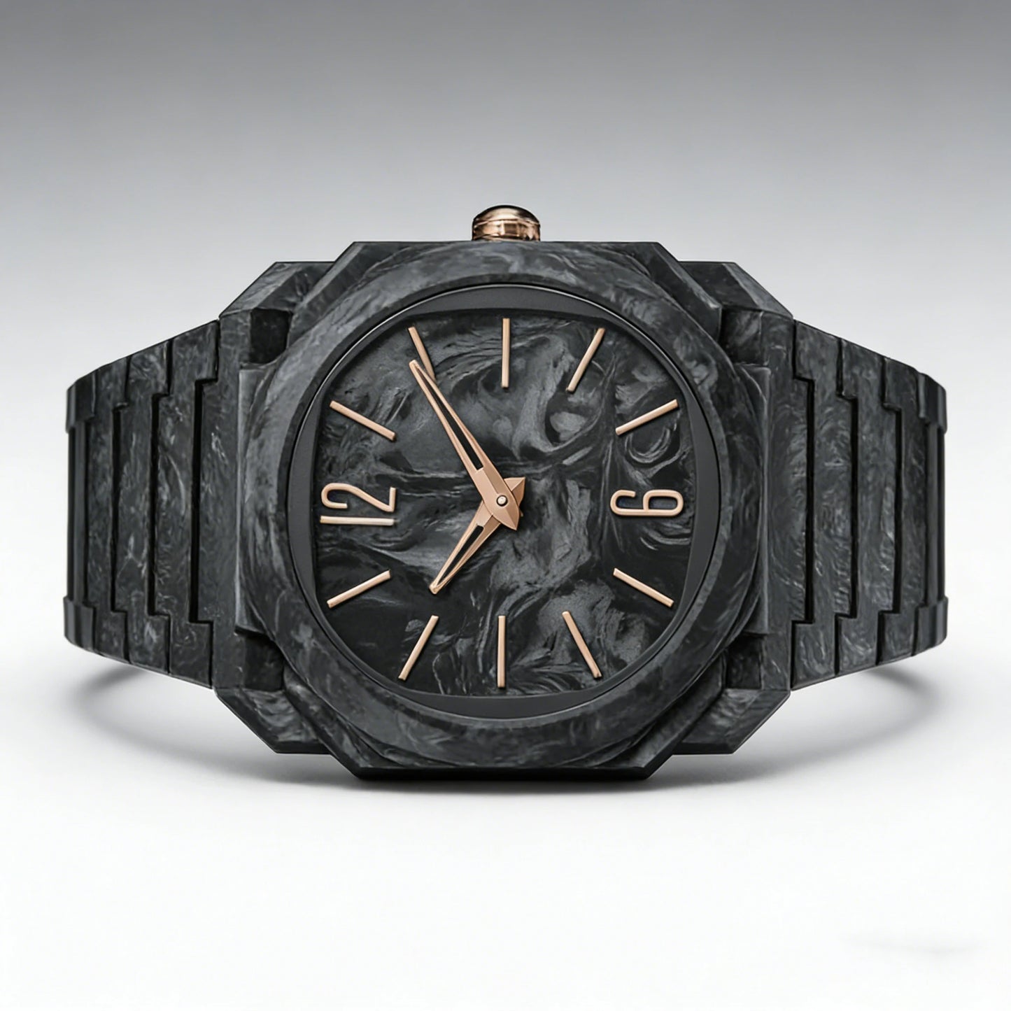 Creative Design Smoked Marble Pattern Quartz Watch Ultra-Thin Dial 3ATM Waterproof Plastic Quartz Watch Business Watch for Men