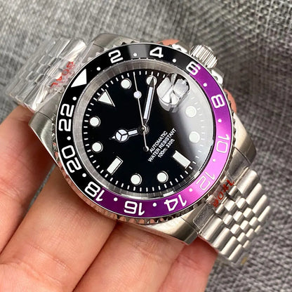 200m wasserdichte Miyota 8215 Automatikuhr für Herren, Taucheruhr, 40mm, mechanisches Uhrwerk, Leuchtanzeige, Jubilee-Armband, Glide-Lock-Schließe