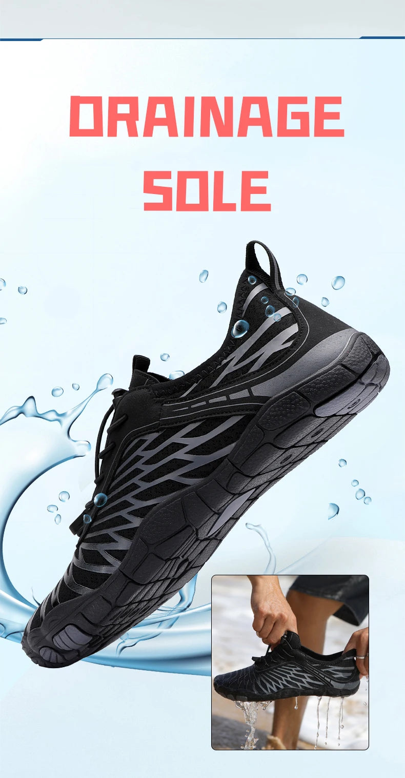 Scarpe da acqua da uomo, scarpe da spiaggia da donna, scarpe aqua da indossare a piedi nudi, scarpe da nuoto ad asciugatura rapida, scarpe da sport per guado, scarpe da canottaggio, pesca e surf