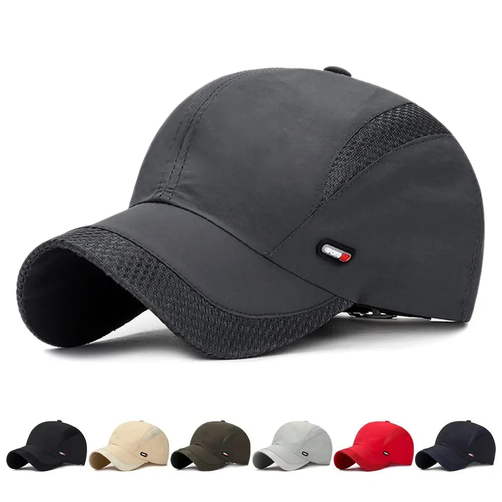 Waterproof Cotton Quick Dry Baseball Cap Snapback Hats Mesh Sun Hat