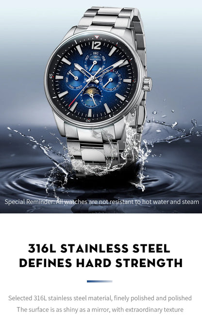 WM Watch Automatic Mechanical Watches Waterproof Multifunctional Business Men's Watches Watch WM160M