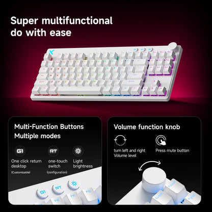 Mchose Mix87 Magnetic Switch Keyboard Wired Gaming Keyboard 8K+256K Esport 0.08ms Low Latency E-Sports Custom Gamer Accessories