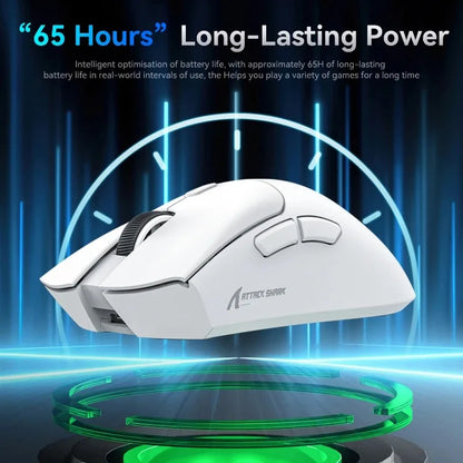Mysz Bluetooth ATTACK SHARK R1 – viralowa mysz recenzowana przez influencerów, oryginalna prosto od marki, sensor PAW3311 z 1K Hz do gamingu