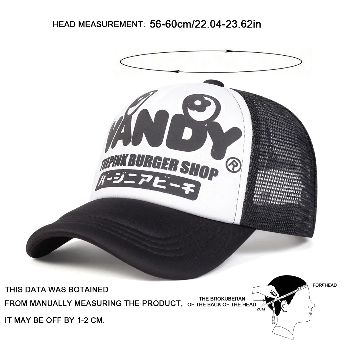 Gorras de béisbol unisex con letras VANDY impresas, para primavera-verano, al aire libre, ajustables, informales, gorras tipo «dad hat», gorras de protección solar, gorras deportivas