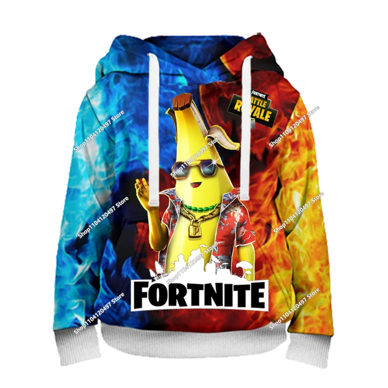 Sudaderas con capucha para niños y niñas Fortnite, sudadera infantil 3D, Battle Royale, sudaderas para hombre, moda de otoño, ropa infantil