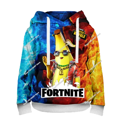 Sudaderas con capucha para niños y niñas Fortnite, sudadera infantil 3D, Battle Royale, sudaderas para hombre, moda de otoño, ropa infantil