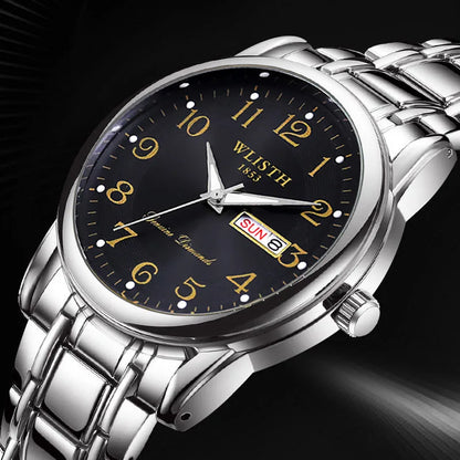 Orologio di lusso da donna, orologio al quarzo, orologio da polso digitale, impermeabile, con calendario e display illuminato; stile alla moda e professionale, adatto anche agli uomini.