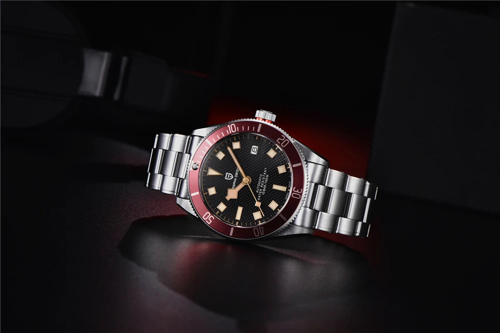 Montre automatique pour homme PAGANI DESIGN – Modèle de luxe type BB58, montre-bracelet mécanique, sportive, en acier inoxydable et étanche