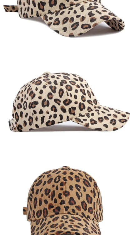 Wholesale NewFashion Spring Summer Unisex Leopard Print Baseball Caps Spring Autumn Outdoor Adjustable Casual Hats Sunscreen Hat