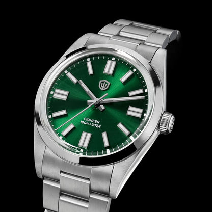 Watchdives WD1016 V3 kvarc karóra, 37 mm-es rozsdamentes acél tok, zafírüveg, vintage stílusú karóra, VH31 Sweep mozgás, 100 m vízálló férfi karóra